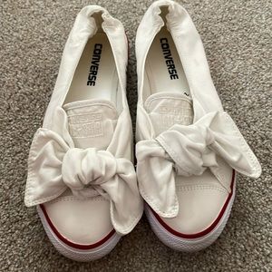 Converse slip ons with bows